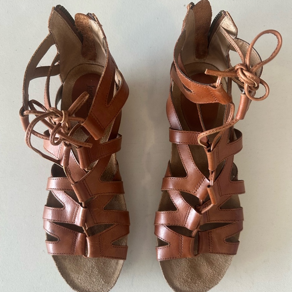 Josef Seibel Brown Leather Sandals